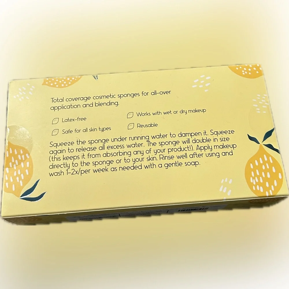 Reusable Lemon Makeup Blenders Sponges | Pack of 3 | NWT